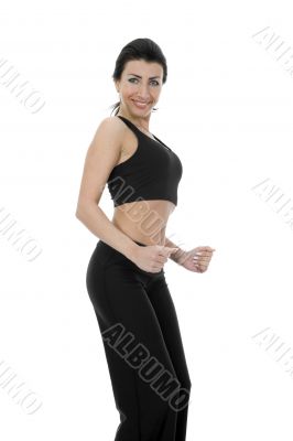 woman practicing fitness