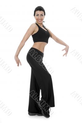 woman practicing fitness