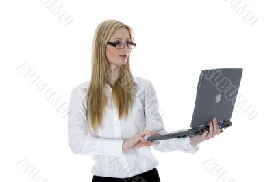business woman and laptop