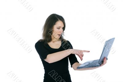 business woman and laptop