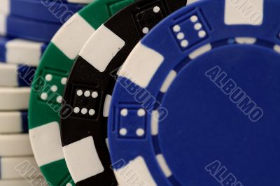 Dice and poker chips, splended