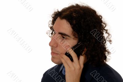 Young man on mobile phone Young man on mobile phone