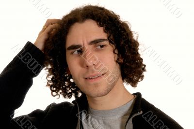 curious young man