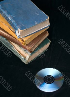 Old books and compact disc