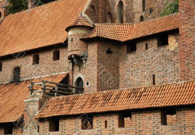 Medieval wall with turret