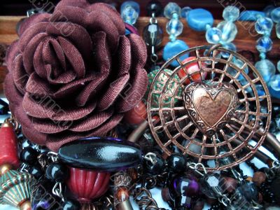 A close up of a variety of Jewelry