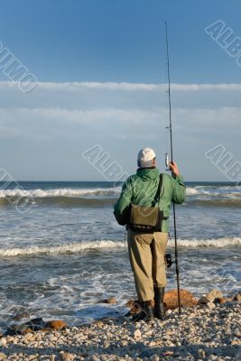 fisherman, late afternoon