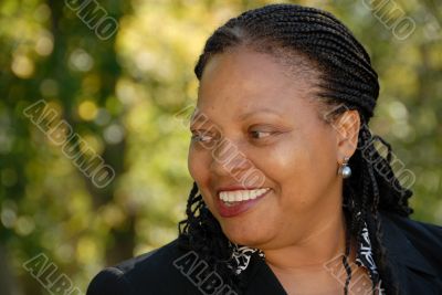 happy mature woman