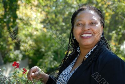 happy mature woman