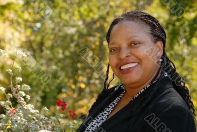 happy mature woman