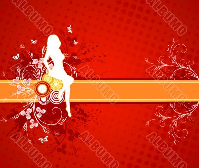 Floral background vector