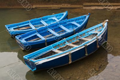 Blue Fishing Boats