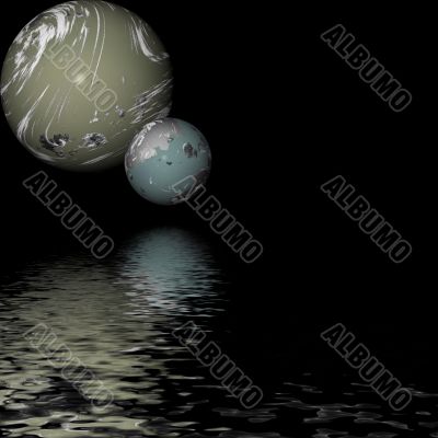 moody planets over water moody planets over water