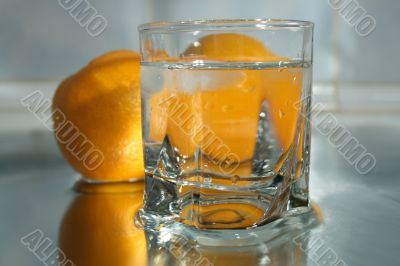 Cool water and oranges