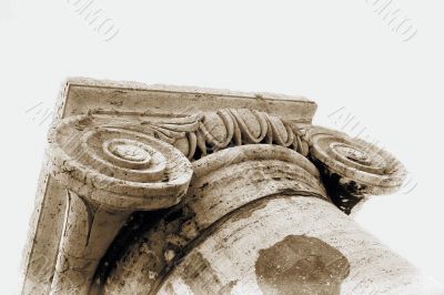 Historic Stone Ionic Capital and Column