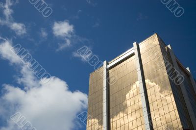 Golden skyscraper - symbol of financial success