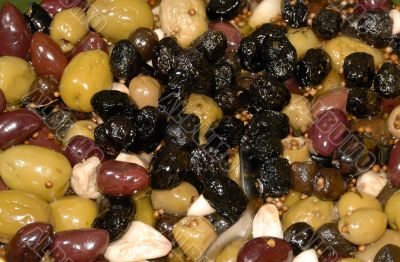 savoury olive cocktail in oil