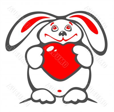 thick rabbit and heart