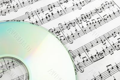 CD on sheet music