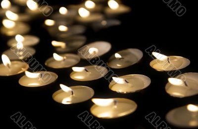 Burning candles