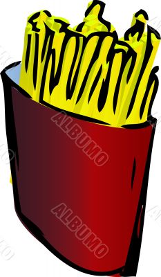 French fries illustration