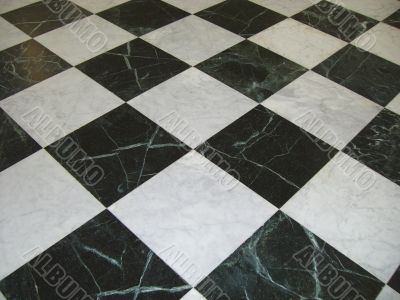 Floor with Marble Chess Table Layout