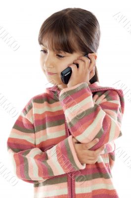 casual girl talking on the cellphone