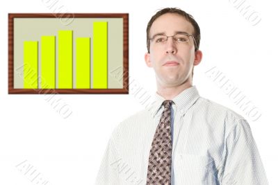 Businessman With Financial Graph