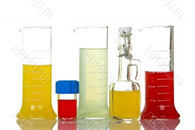 Assortment of test flasks