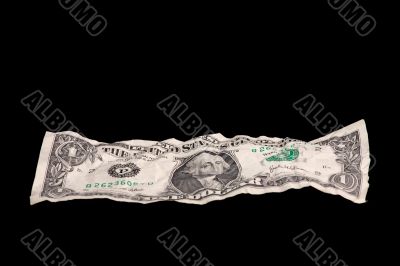 crumpled dollar