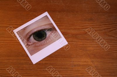 Eye Photo on Table