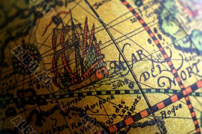 old globe with many countrys old globe with many countrys