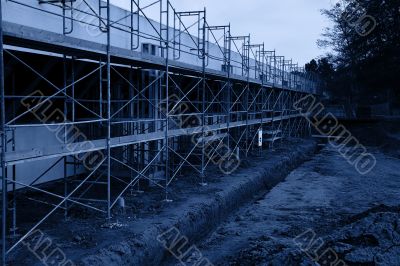 Parking lot scaffolding