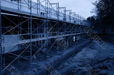 Parking lot scaffolding