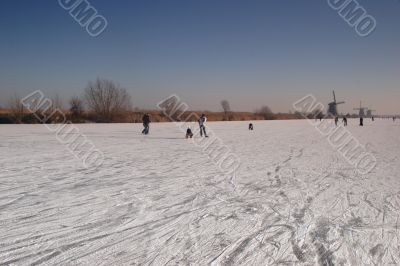 Skaters on the ice