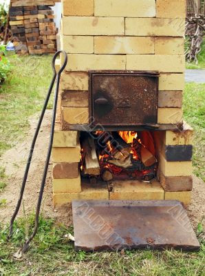 brick stove
