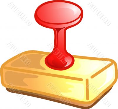 Rubber stamp icon or symbol