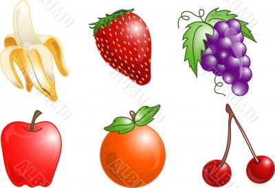 Fruit icons or symbols
