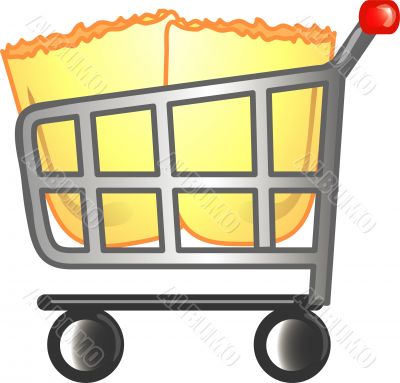 Full cart icon or symbol