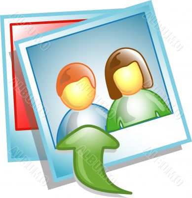 Upload photo icon or symbol