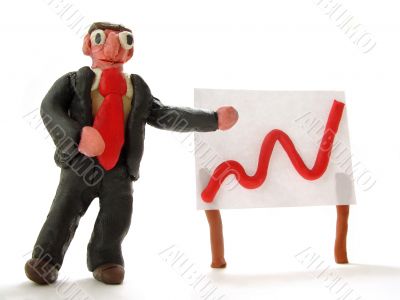 businessman with graph