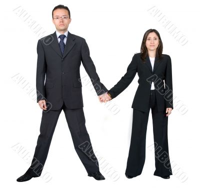 business partners holding hands