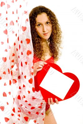 Girl with Valentines card
