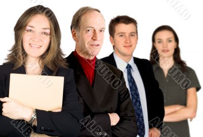 female entrepreneur and her business team