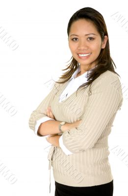 friendly asian business woman