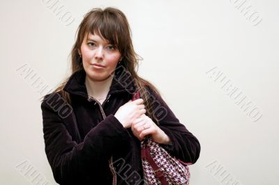 Girl with handbag