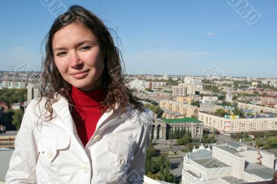Girl and city