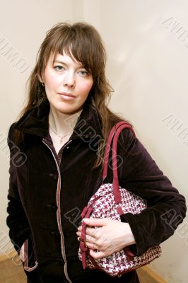 Girl with handbag