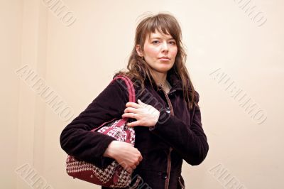 Girl with handbag