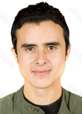 male head portrait - document style photo
